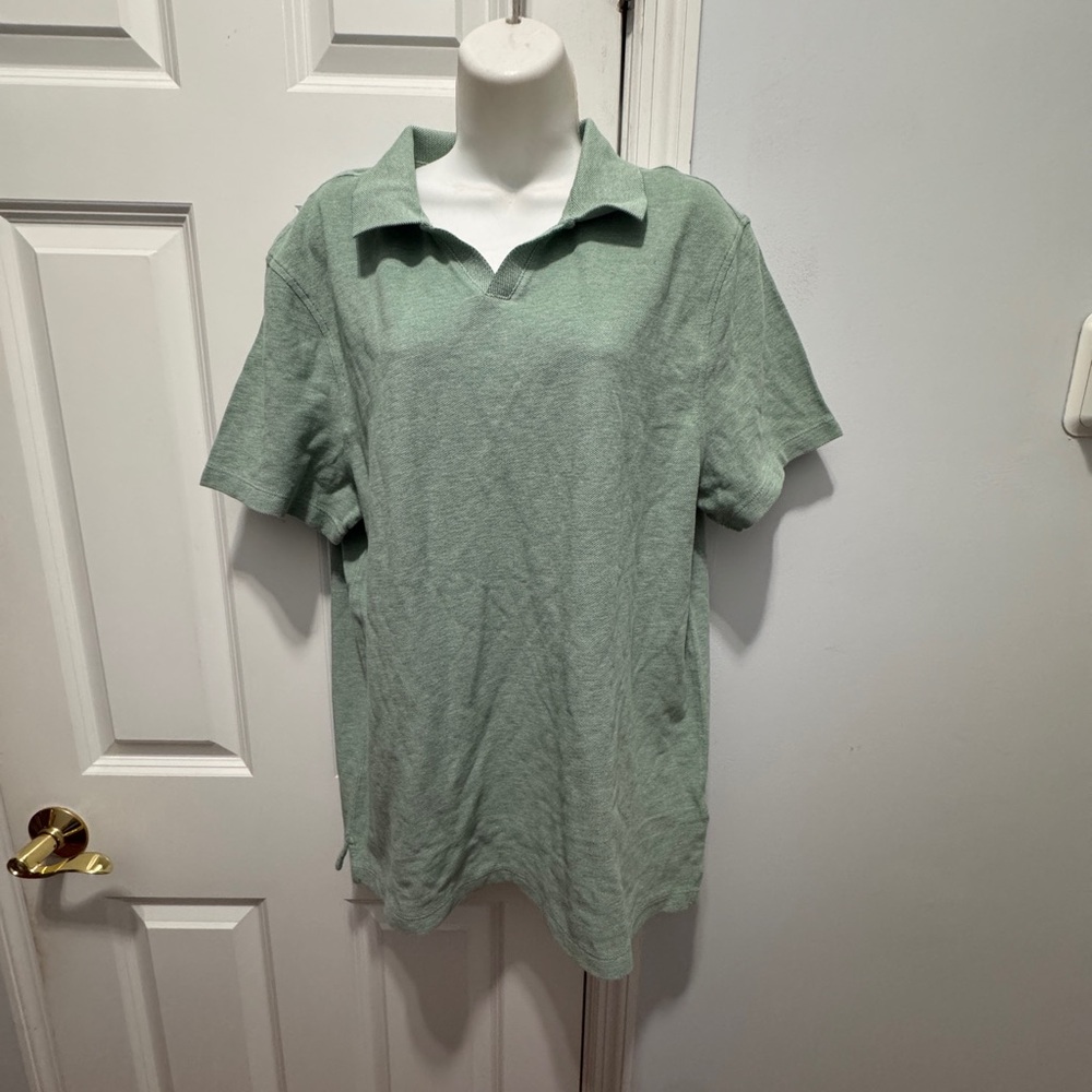 J. Crew Green Polo Shirt Relaxed Fit size large